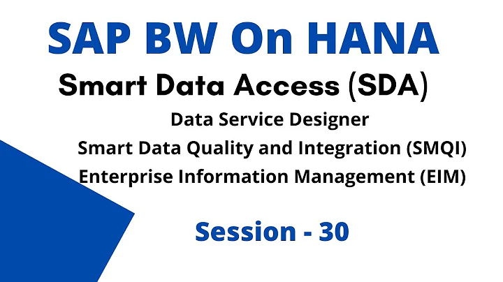 SAP HANA Smart Data Access | Data Virtualization in SAP HANA | Smart Data Quality and Integration