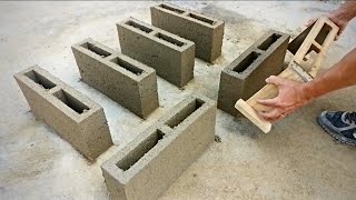Удивительная форма для изготовления цементных блоков