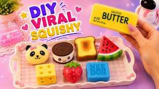 8 Diy Viral Squishies β¨π§| Butter | Needoh | Cheese | how to make Squishy | Foziya art and craft