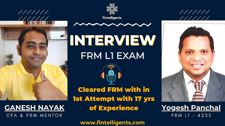 Cleared FRM L1 in 1st Attempt with 17 years of Experience | Yogesh Panchal | WhatsApp +919819137880