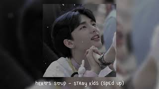 hero’s soup - stray kids (𝒔𝒑𝒆𝒅 𝒖𝒑) Resimi