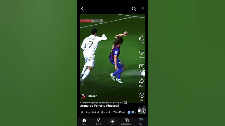 Cristiano against defenders of Barcelona #ronaldo #shorts #football