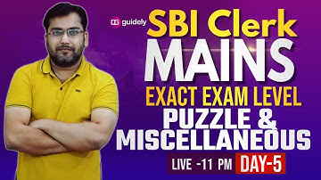 SBI CLERK MAINS 2022 || PUZZLE & MISCELLANEOUS REASONING QUESTIONS DAY 5 ROHIT SIR