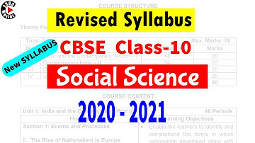 New Syllabus | Social Science | Class-10 #cbsesyllabus