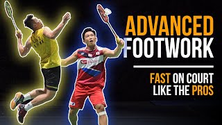 حركة القدمين مثل Lee Chong Wei و Lin Dan و Kento Momota