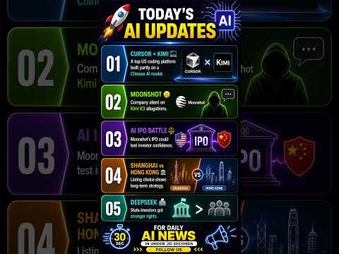AI News Today in 30 Seconds | Cursor, Kimi K3, DeepSeek & China's AI IPO Race