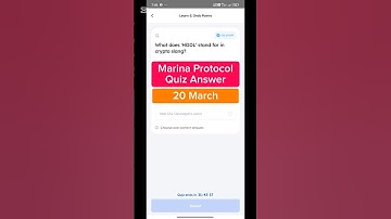 Marina Protocol Quiz Answers Today - 20 March 🚀 | Marina Airdrop Quiz | FREE Crypto 2025 | #Shorts