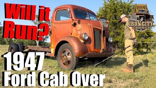 Pulling from the Pasture 1947 Ford Cab Over Will it run after 60 years? (V8) Rat Rod Ready COE