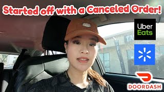 A Weird start to a day of Delivering! The Order got Canceled! Uber Eats Ride Along Door Dash | Spark