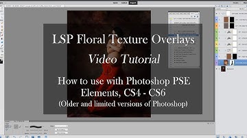 Floral Texture Tutorial 4: How to add floral textures in PSE Elements CS4 CS5 and CS6