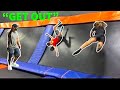 BREAKING ALL THE RULES AT THE TRAMPOLINE PARK!