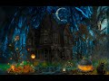 ASMR soundscape - 🦉 Spooky House Halloween Ambience (bubbling cauldron, owls, rustling leaves)