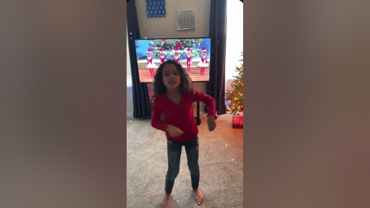 Elf on the Shelf Snowflake Shuffle Dance #elfontheshelf #snowflakeshuffle #kidsshorts  #trending