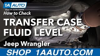 How to Check Transfer Case Fluid 06-18 Jeep Wrangler - YouTube