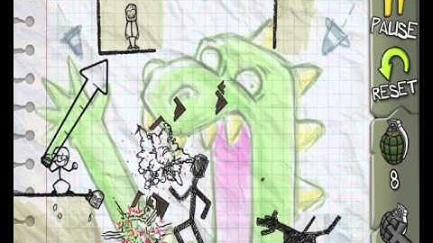 Fragger Stick Man Level 22 - Solution Walkthrough