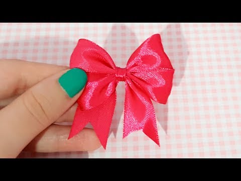 طريقة عمل فيونكة من شريط الستان بطريقة سهلة ومحترفة | DIY Ribbon Bow