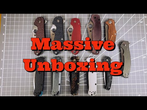 Massive Unboxing Pt  | Spyderco, Benchmade, Kershaw...