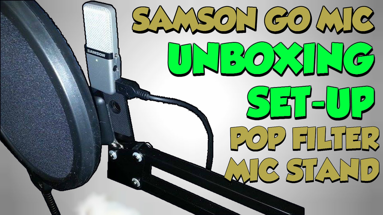 samson go mic ขาย  2022 Update  SAMSON Go Mic | UNBOXING and SETUP | Pop Filter | Mic Arm