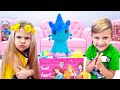 Diana and roma pretend play with antistress toys  slime