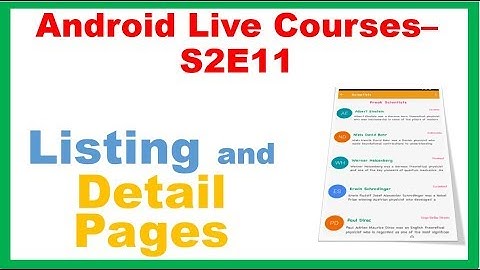 Android Live Courses S2E11 : MVVM Room LiveData CRUD : Listing and Detail Activities