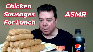 ASMR - Eating Chicken Sausages For Lunch (My Bike & Resident Evil Ramble)