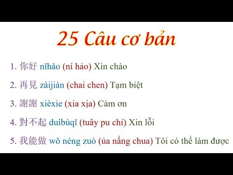 25 câu tiếng Trung giao tiếp cơ bản cần nhớ