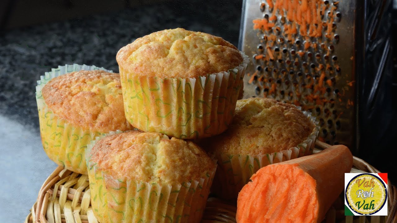 Simple Carrot Muffins  - By Vahchef @ vahrehvah.com | Vahchef - VahRehVah