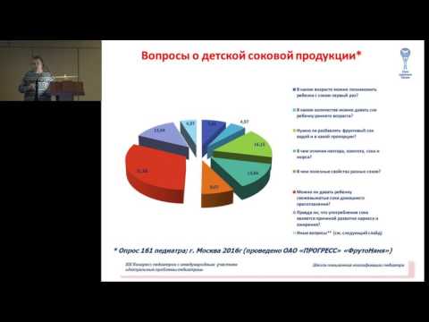 14.02.2016 - Сорвачева Т. В. Соки и напитки в питании ребенка раннего возраста. Польза или вред?