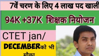 Bihar STET Latest News Update/अब 7वे फेज के लिए 4लाख़ पद खाली CTET जनवरी और December कोभी मौका तैयार