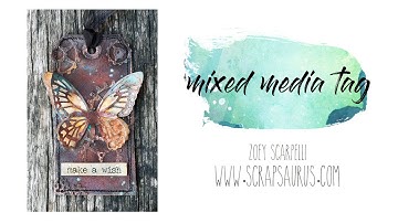 Quick Mixed Media Rust Tag