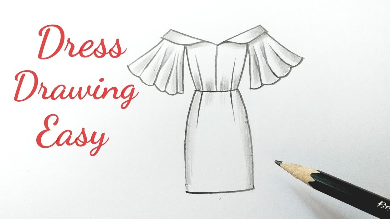 How to Draw a Dress Design - Really Easy Drawing Tutorial