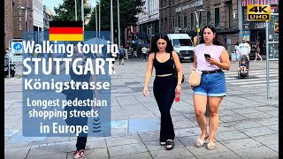 Stuttgart Deutschland Rundgang Königstraße Durch Die Hauptfußgängerzone 4K