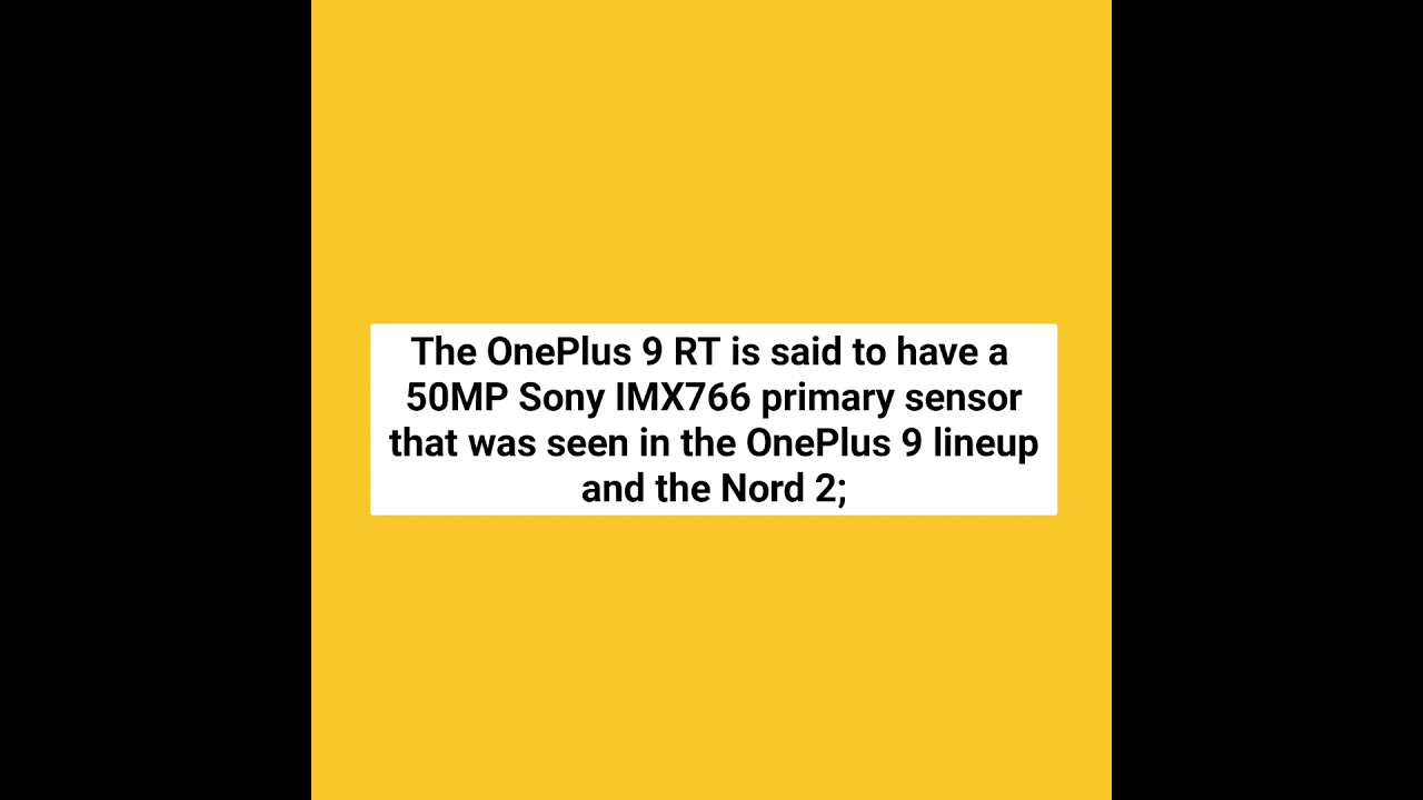 OnePlus 9RT Specifications