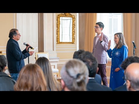 Presidente Gustavo Petro durante la posesión de los ministros de Vivienda y Educación