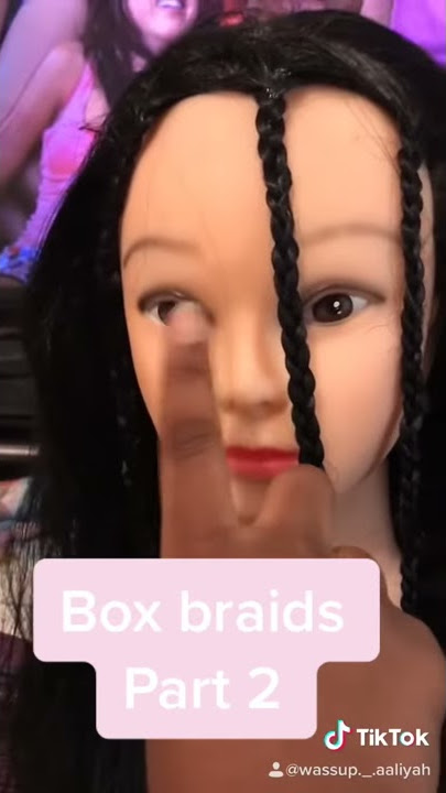 Doing box braids on my mannequin doll head part two