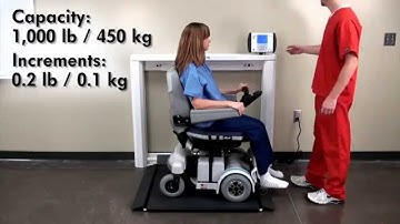Detecto Digital Wall Mount Fold Up Wheelchair Scale  Demo
