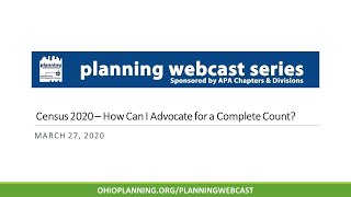 Census 2020 – How Can I Advocate for a Complete Count