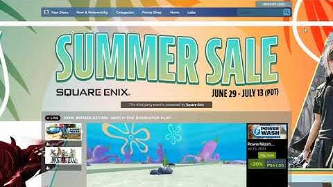 My Square Enix game collection in Steam Store