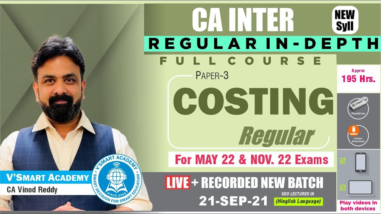 Demo01 | CA Inter Regular Batch | Coasting | Nov 2022 | By CA Vinod ...