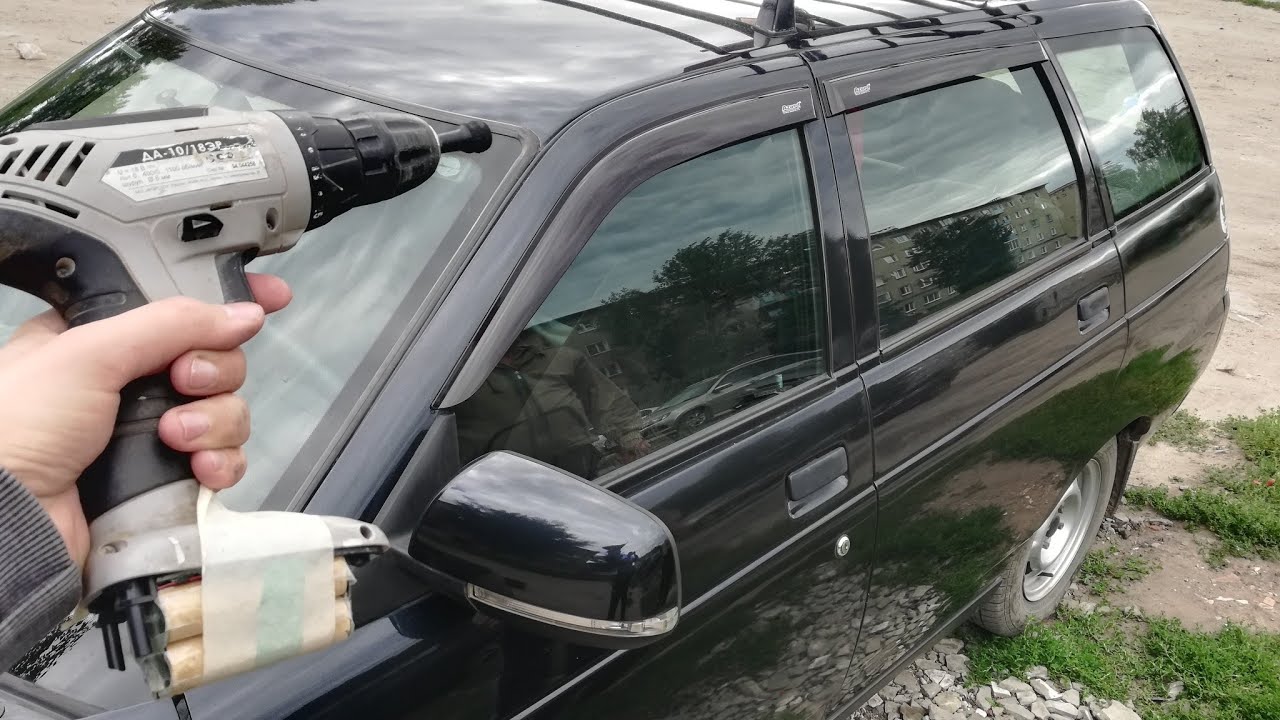 Как ПРАВИЛЬНО приклеить ветровики (дефлекторы) на ваз 2110-11-12 Приора ...