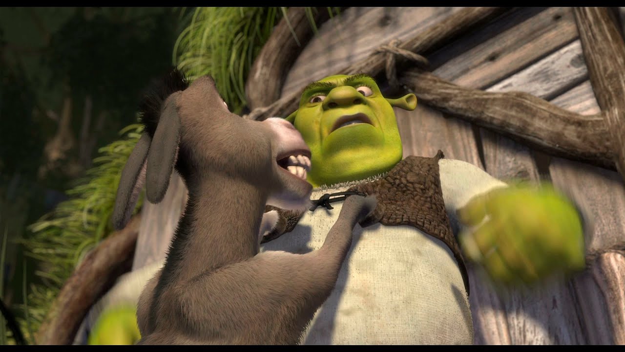 Shrek 1 - Escena Burro conoce a Shrek (2/2)- Escenas de películas HD