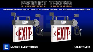 10W Explosion Proof LED Exit Sign - C1D2 - Low Voltage/Red - NYC Building Code Approved - IP54