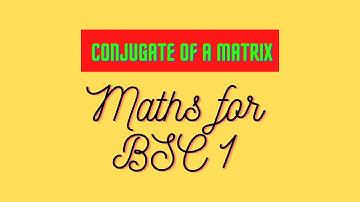 Matrix L-1 | Conjugate of a matrix | BSc 1st year maths