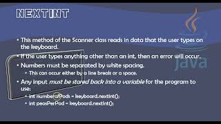 2.2 Using the Scanner Class