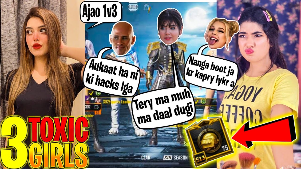 😡 Random Toxic Girls CALLING ME THARKI AND HACKER | I CHALLANGED FOR 1V3 GONE MORE TOXIC
