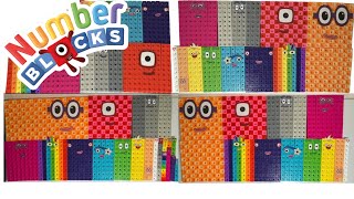 Making Numberblocks count down 200 to 0 and 1 to 100  200 from MathLink Cubes