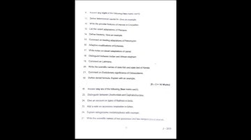 previous question paper 2020|Bsc zoology| sem 2| core course|Kerala University|