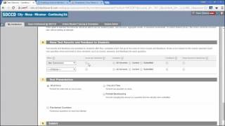 Options for Test Feedback in Blackboard