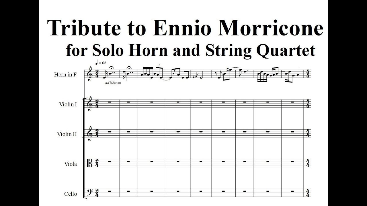 Tribute to Morricone Solo Horn and String Quartet YouTube