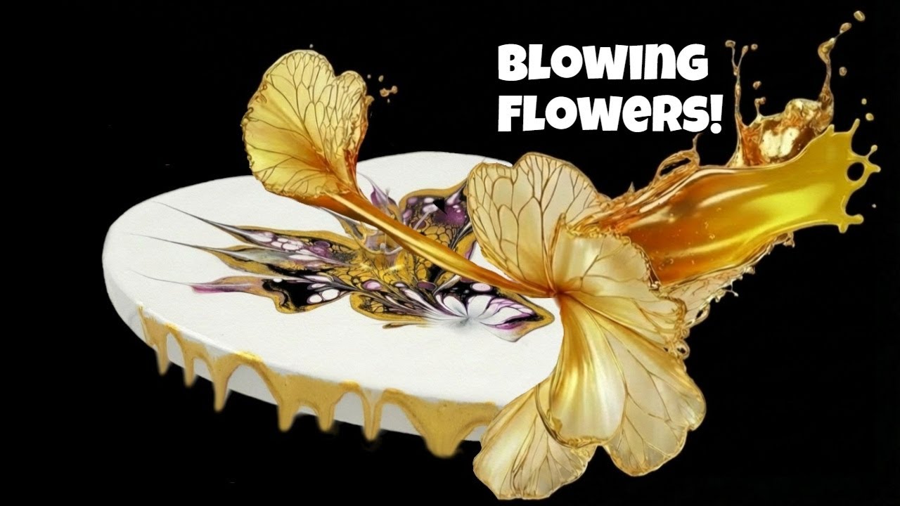 Великолепная картина, выполненная акриловыми красками методом заливки, с изображением цветов! Роз...